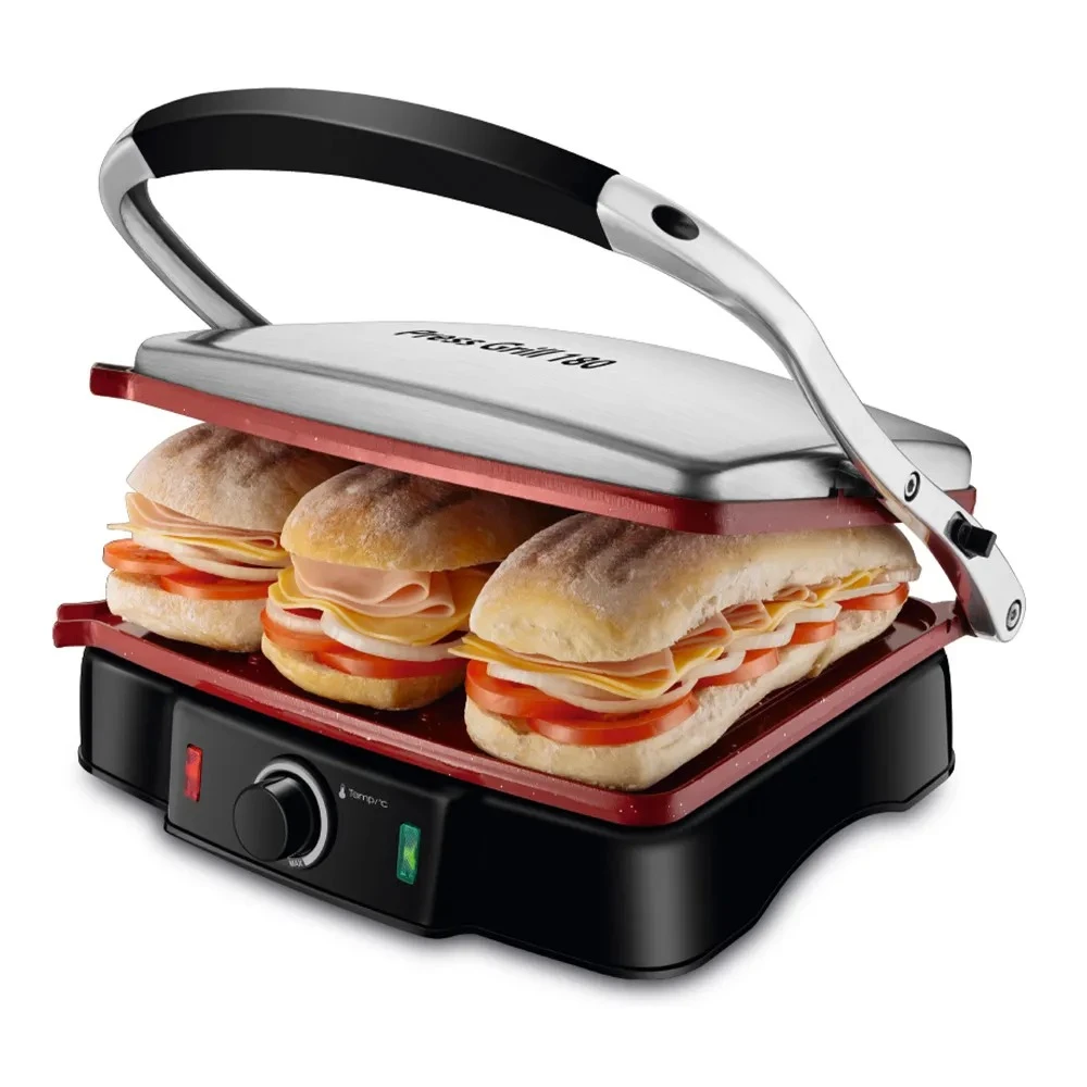 PRESS GRILL RED CERAMIC MONDIAL