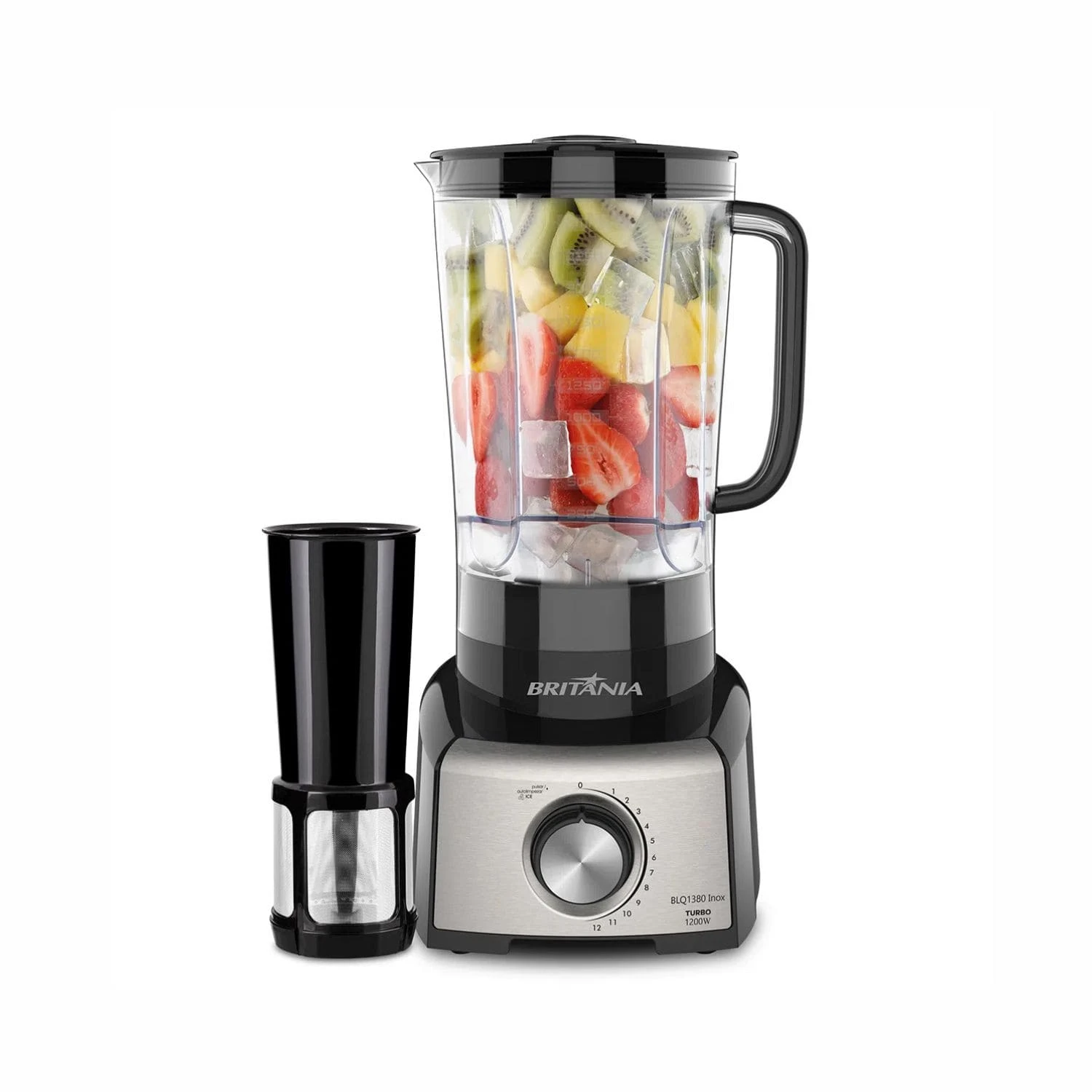 LICUADORA BRITANIA BLQ1380 INOX 1200W 12V 3L NEGRA - 220V