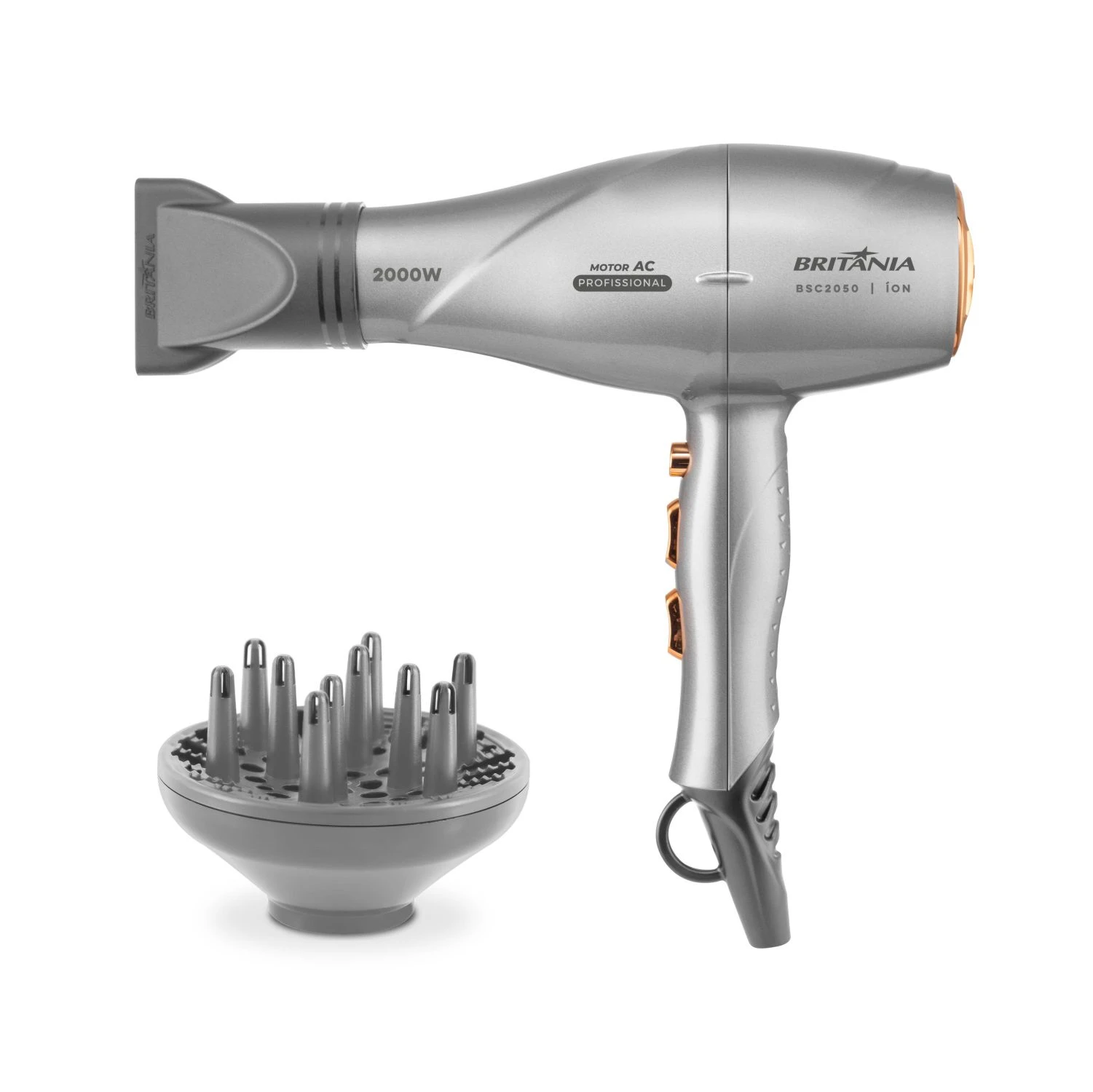 SECADOR DE PELO BRITANIA BSC2050 MOTOR AC PROFESIONAL 2000W