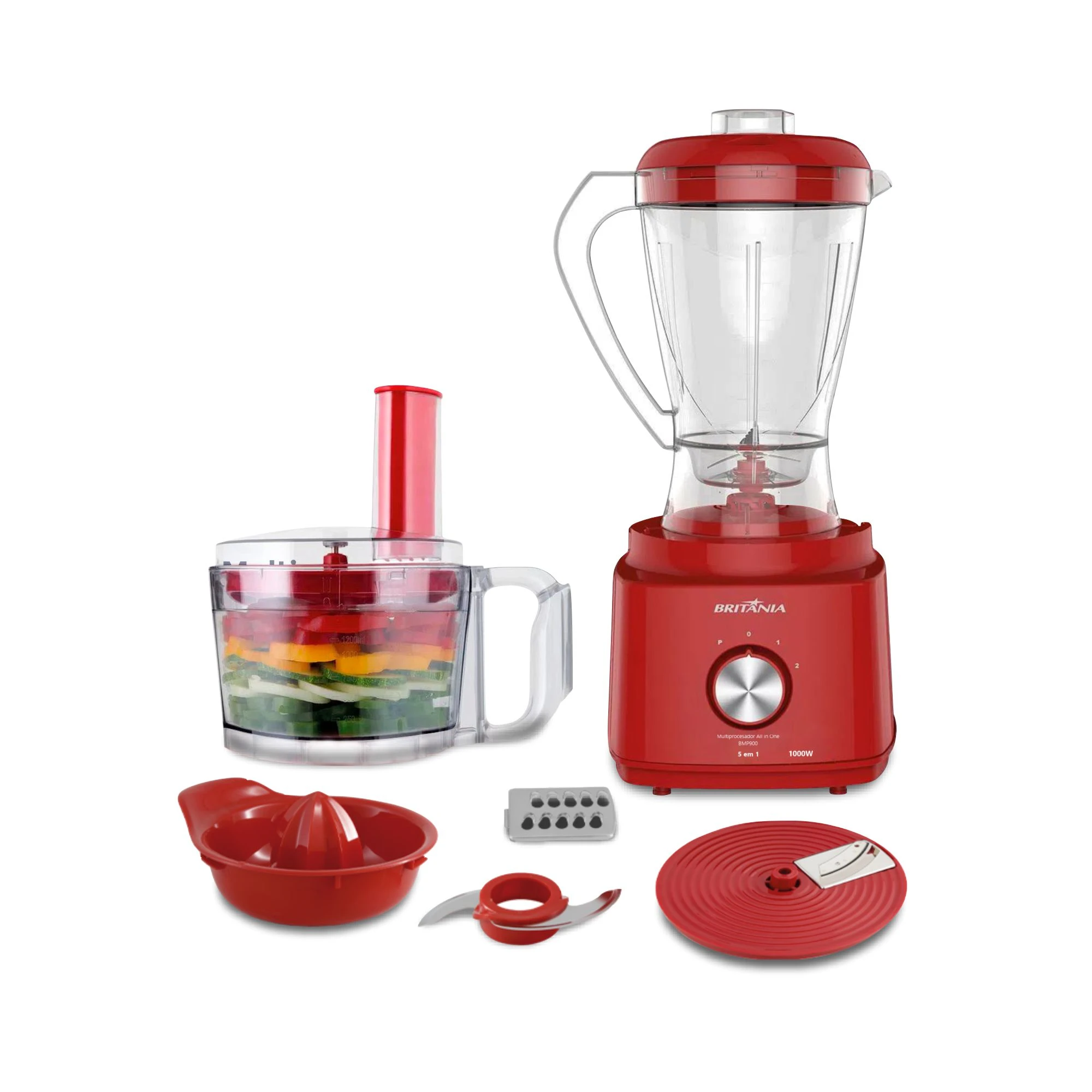 MULTIPROCESADOR BRITANIA BMP900 ROJO 900W/1000W - 220V