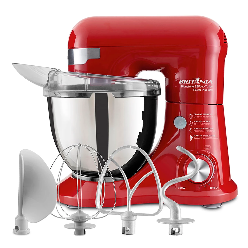 BATIDORA PLANETARIA BRITANIA BBP760V 700W ROJO - 220V