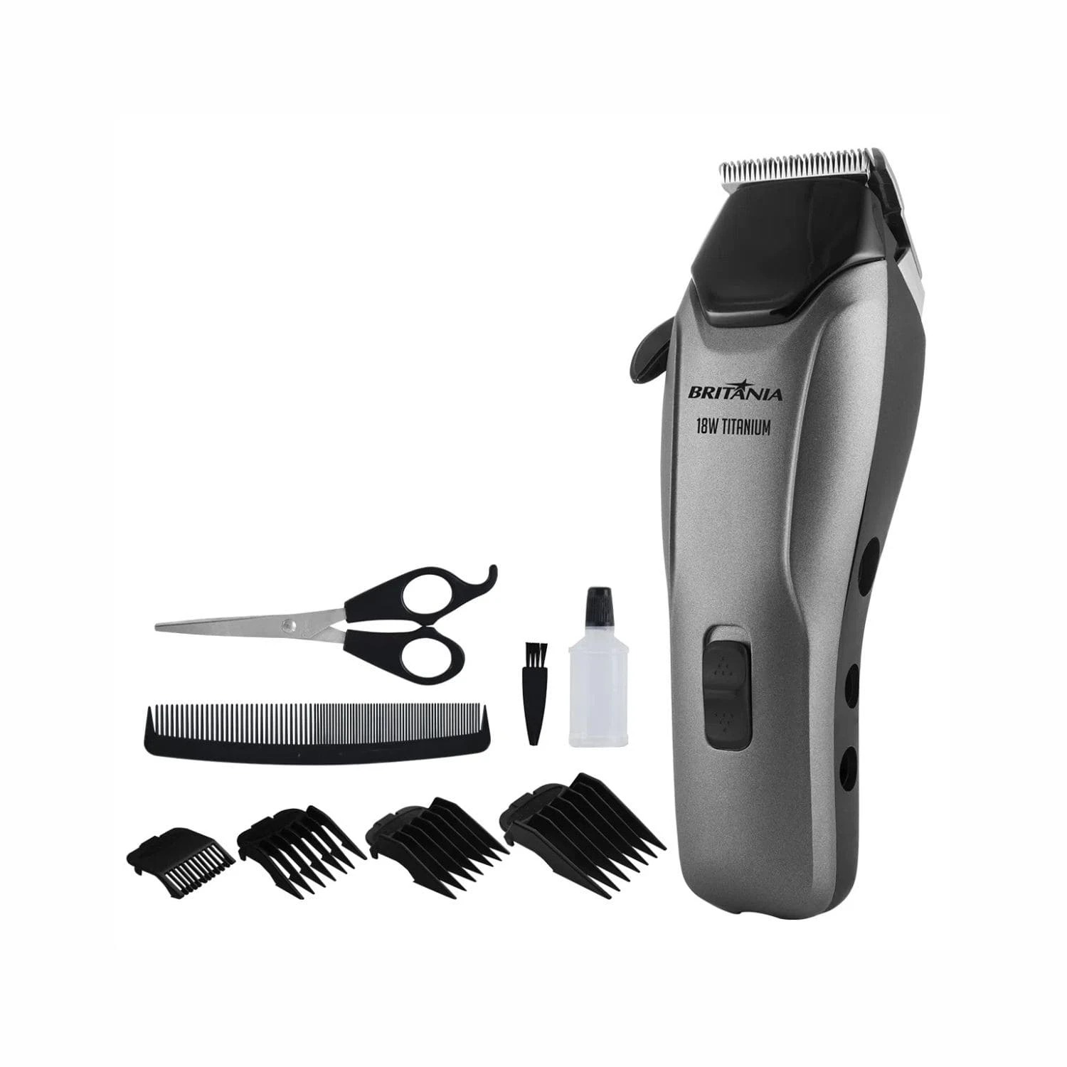 CORTADOR DE PELO BRITANIA BCRT18T 18W TITANIUM - 220V 3