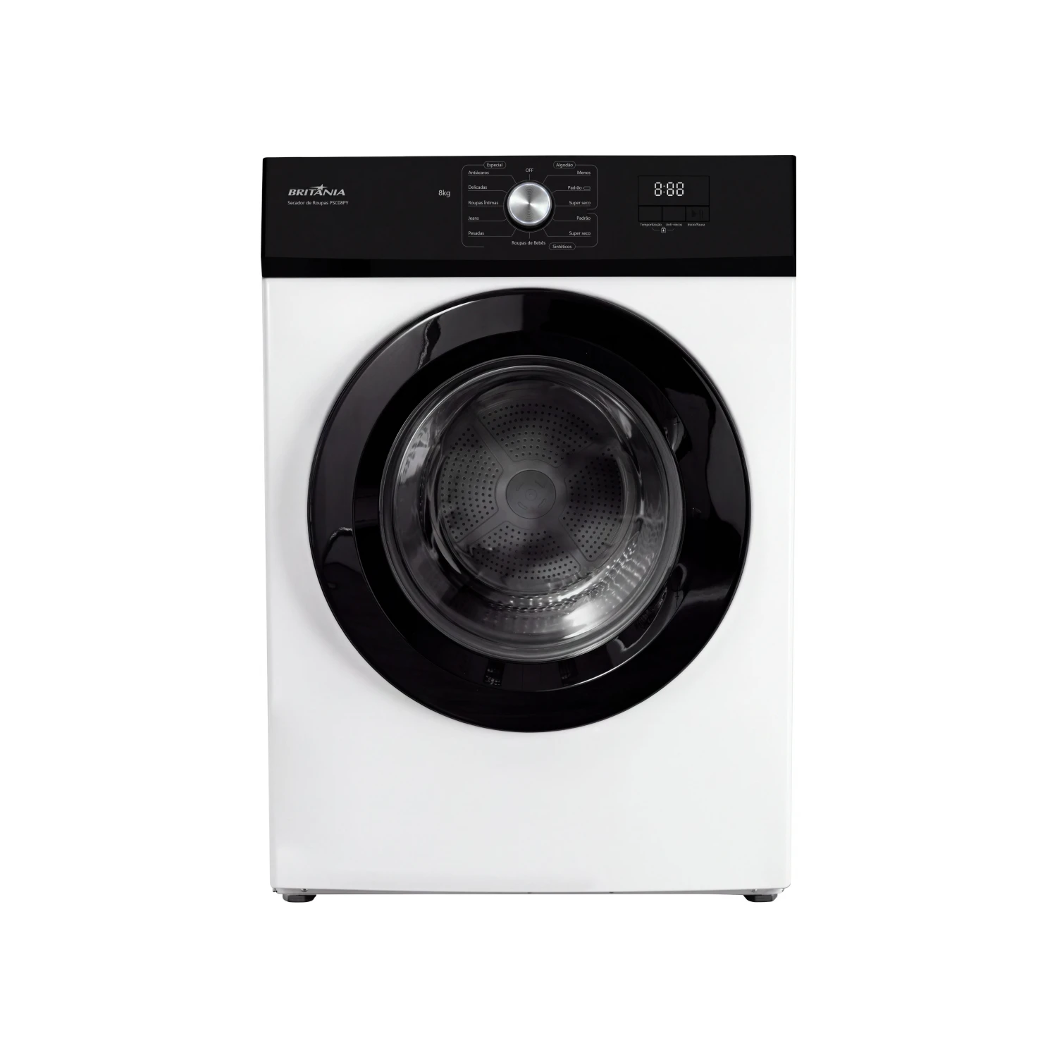 SECARROPA AUTOMÁTICA BRITANIA PSC08PY 8KG - CARGA FRONTAL