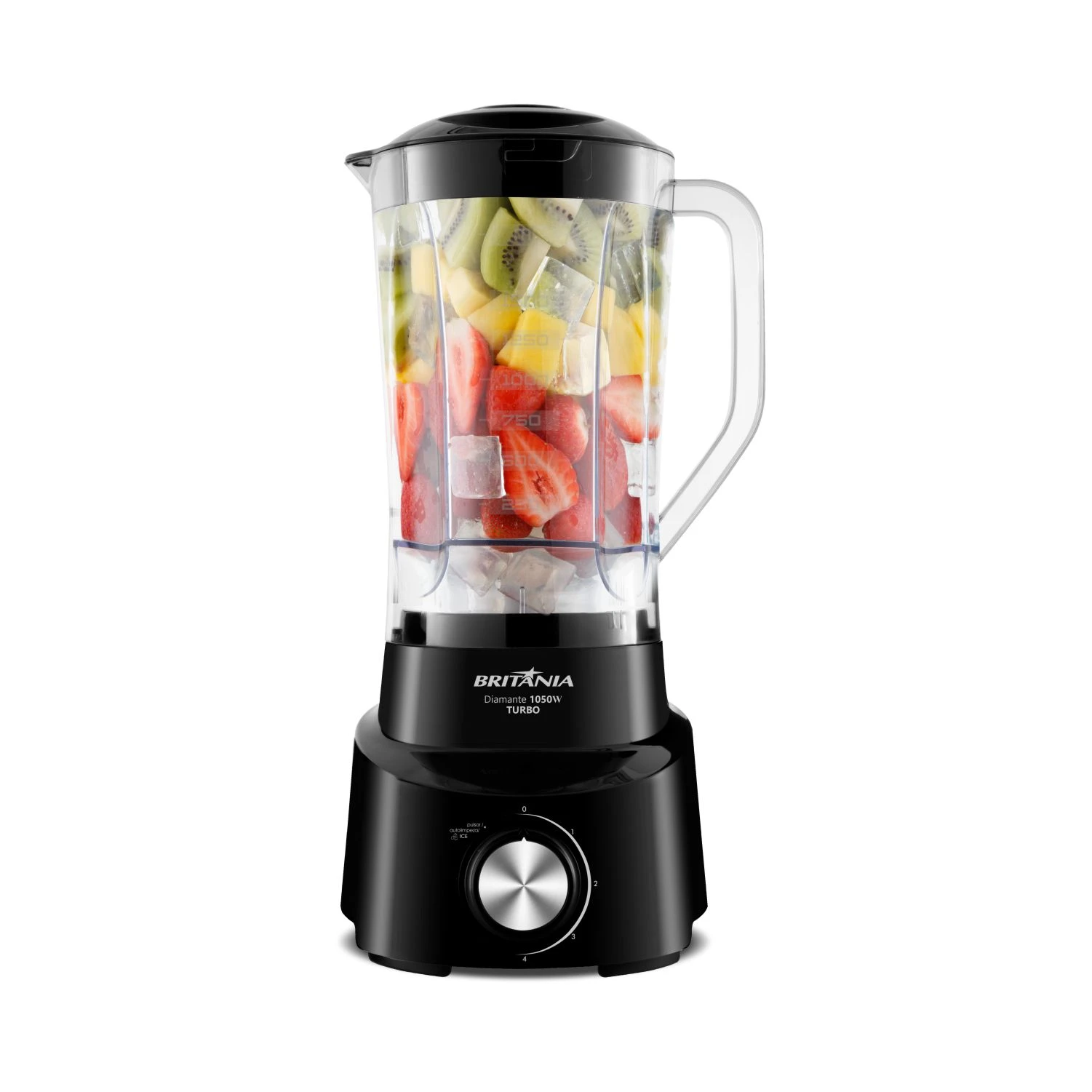 LICUADORA BRITANIA DIAMANTE 800 1050W 4V NEGRA - 220V 3