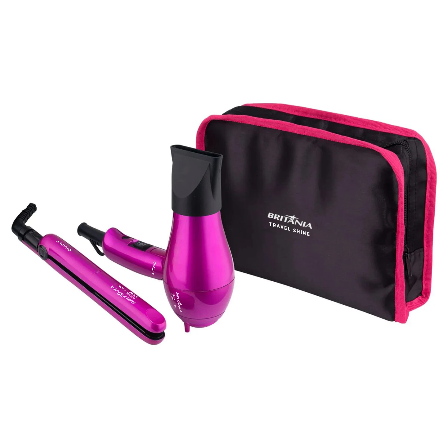 KIT BELLEZA BRITANIA TRAVEL SHINE - BIVOLT